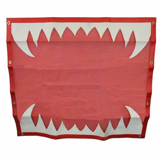 Heavy Duty Vinyl Red & White Teeth Bug Screen For Freightliner FLD120 SBA & SFA