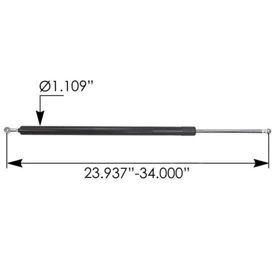 BESTfit 34 Inch Hood Shock Replaces A17-19230-000 For Freightliner Cascadia & Columbia