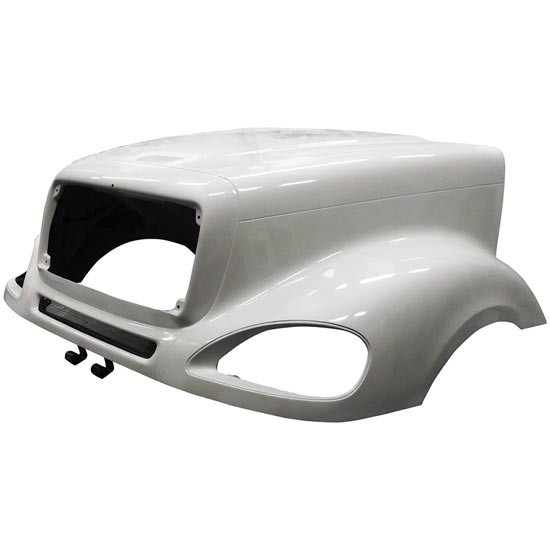 Jones Performance Fiberglass Hood W/ 55.5 Inch Centerline & Fenders For Freightliner Columbia 120 Replaces A17-13575-001, A17-13575-005