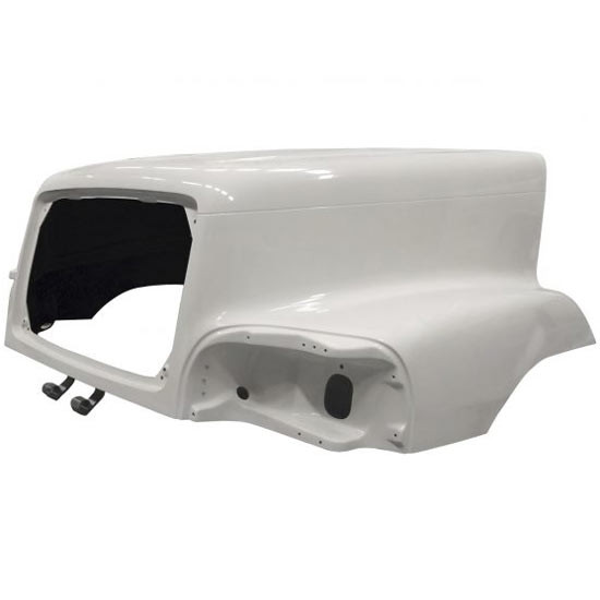 Jones Performance Economy Fiberglass Hood W/ 56 Inch Centerline & Fenders For Freightliner Century 120 2004-Newer Replaces A17-15092-002, A17-15092-007
