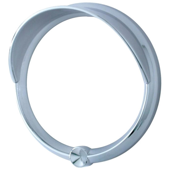 Indented Chrome Speed/Tach Gauge Cover W/ Visor For Freightliner