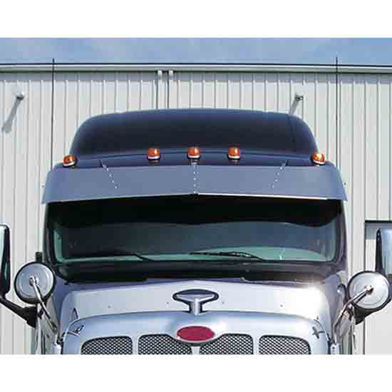 16.5 Inch Stainless Steel 2 Piece Drop Visor For Peterbilt 387