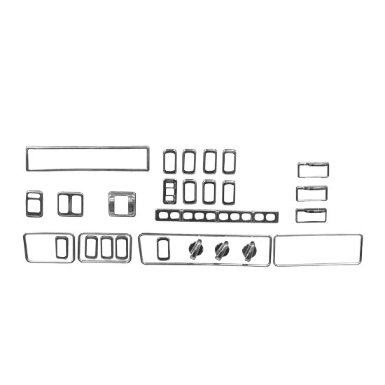 Chrome Plastic Dash Trim Starter Kit For Freightliner Century, Columbia, Coronado