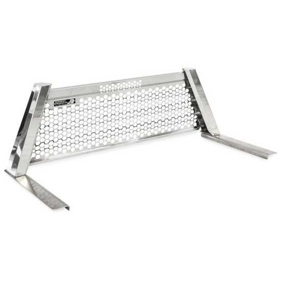 Size 5 Smooth Aluminum Cab Rack W/ Tank Brite Uprights, Honeycomb Mesh For Ford F-Series Super Duty