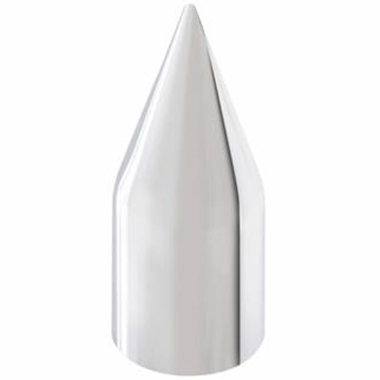 21 MM X 3-3/8 Inch Chrome Push On Spike Nut Cover  For Steel Wheels On Ford F-350, F-450, F-550