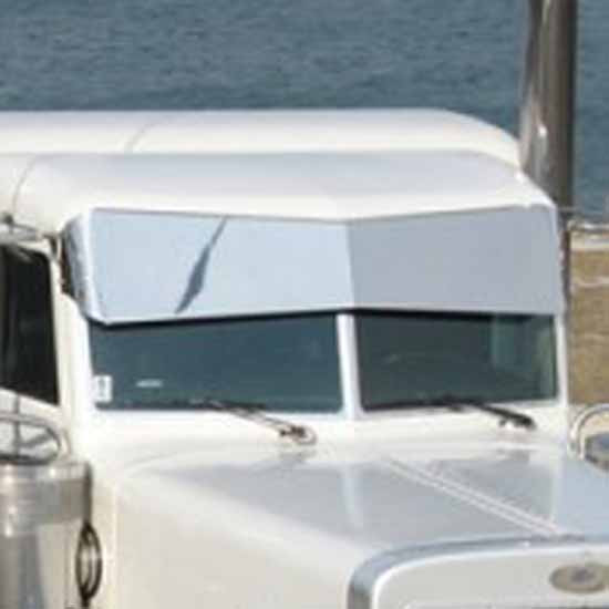Peterbilt 379, 378, 389, 388, 386 10 Inch Stainless Steel Side Mount Bowtie Visor