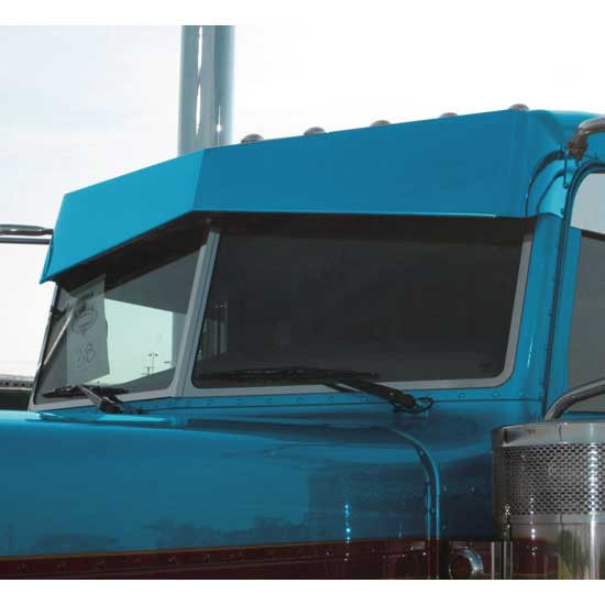 CSM 10 1/2 Inch Aluminum Bowtie Visor, Blind Mount For Peterbilt 378, 379, 386, 388, 389 & Glider
