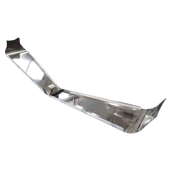 Peterbilt 389 & 388 10 1/2 Inch Stainless Steel Bowtie Drop Visor By CSM