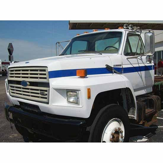 Ford F600, F700, F800 Hood Fiberglass By Jones Performance Replaces E5HZ-16612A