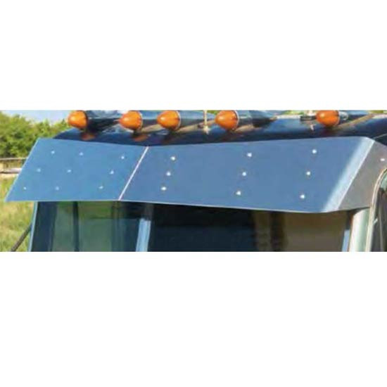 13.5 Inch Stainless Steel Monster Drop Bowtie Visor For Peterbilt 359