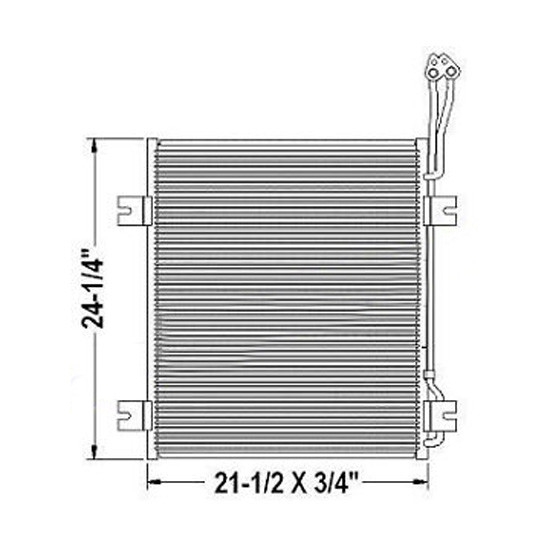 BESTfit AC Condenser 20.25 X 23.5 Inch For International TranStar, 5000, 7000, 8000, 9200, 9400 & 9900