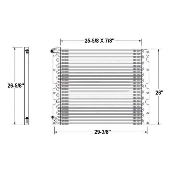 BESTfit AC Condenser 26 X 25.75 Inch For International 4700-4900 BESTfit AC Condenser 26 X 25.75 Inch For International 4700-4900