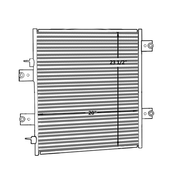 BESTfit AC Condenser 20 X 23.5 Inch For International 4100-4400, 5000-8000, TranStar & ProStar BESTfit AC Condenser 20 X 23.5 Inch For International 4100-4400, 5000-8000, TranStar & ProStar