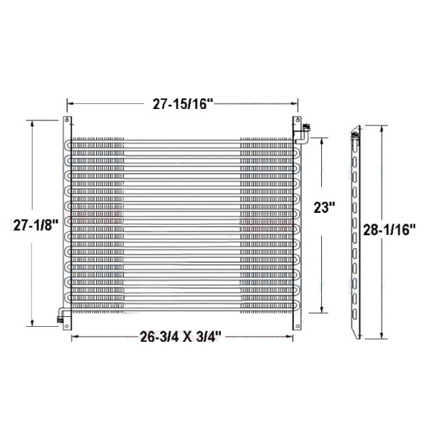 BESTfit AC Condenser 27 X 23 Inch For International S2200-S2600, 8100-8300 & 9200-9400