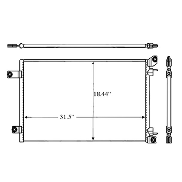 BESTfit AC Condenser 31.5 X 25 Inch For International ProStar