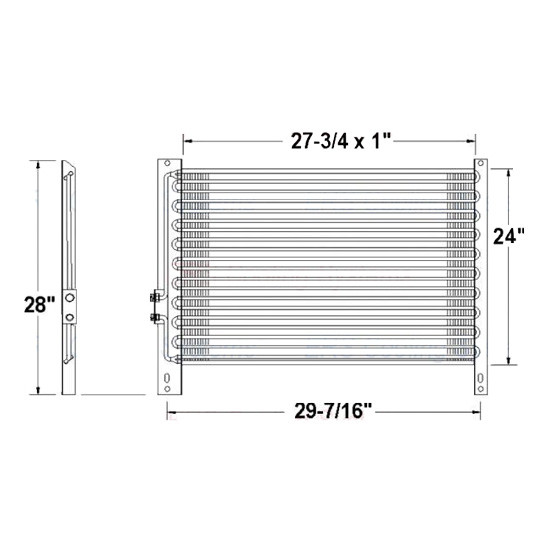 BESTfit AC Condenser 27.75 X 24 Inch For International 8100, 8200, 8300, 9200 & 9400