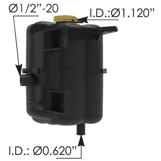 BESTfit Coolant Reservoir Replaces 2508124C2 & 2508124C3 For International 7600 & 7700