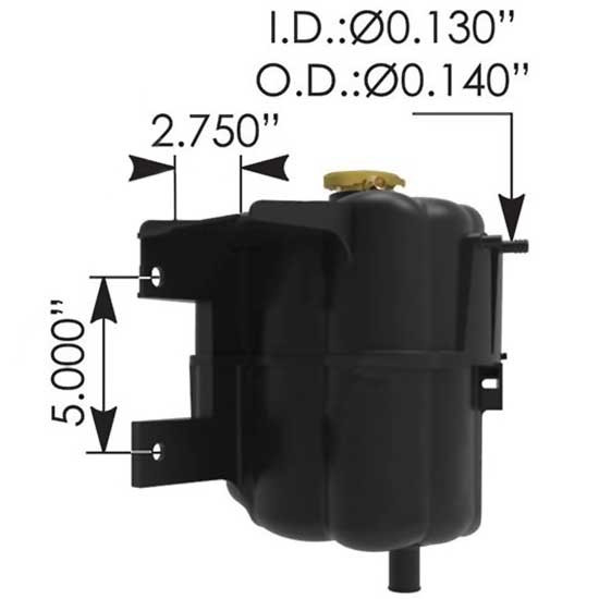 BESTfit Coolant Reservoir Replaces 2508124C2 & 2508124C3 For International 7600 & 7700