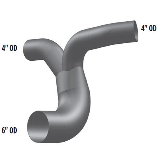 BESTfit 6 - 4 Inch OD Exhaust Tee Replaces 3530109C1 For International 9200, 9400, 9900