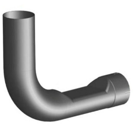 BESTfit 5 Inch ID/OD 90 Degree Aluminized Exhaust Elbow With Flat For Frame Clearance - Replaces 3524095C3