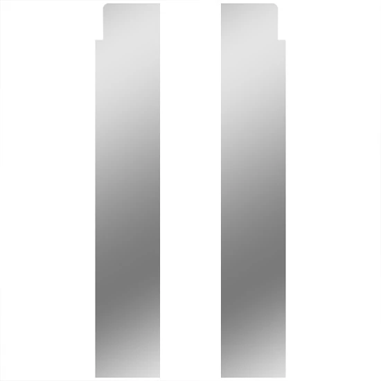 15 Inch Stainless Steel Blank Front Air Cleaner Panels For Peterbilt 378, 379, 388, 389