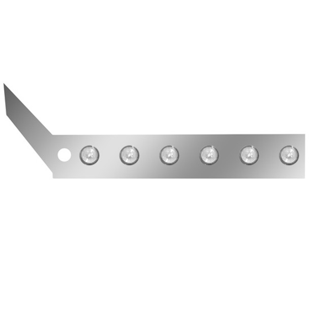 Stainless Steel Cab Panels W/ 24 Amber/Clear 2 Inch Flat LEDs For International ProStar W/ Heater Plug 2008-2018