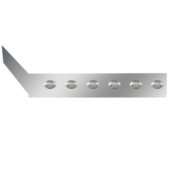 Stainless Steel Cab Panels W/ 12 Amber/Clear LED M3 Lights For International ProStar