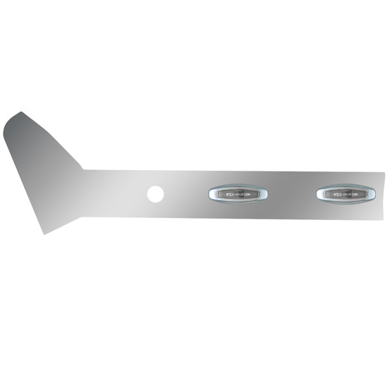 Stainless Steel Cab Panels W/ Block Heater Plug, 10 Amber/Clear Crew LEDs For International LT