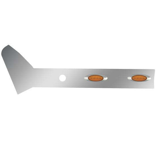 Stainless Steel Cab Panels W/ Block Heater Plug, 10 Amber/Amber M1 LEDs For International LT