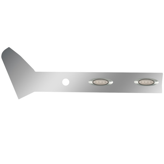 Stainless Steel Cab Panels W/ Block Heater Plug, 10 Amber/Clear M1 LEDs For International LT