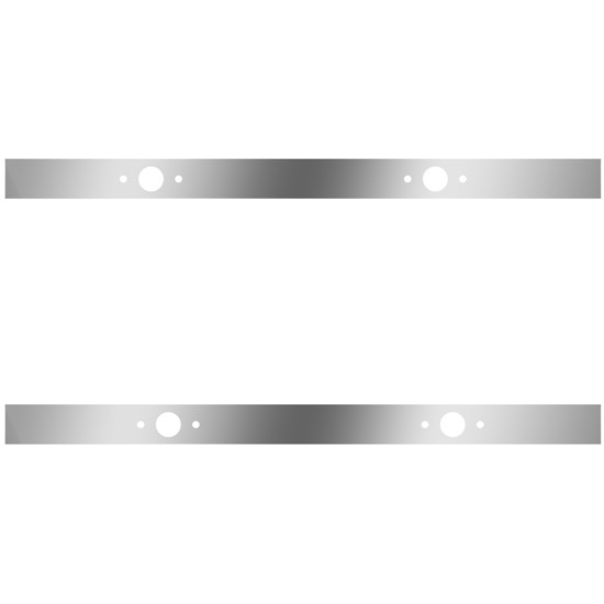 25.625 Inch Stainless Steel Cab Panels W/ 4 P1 Light Holes For International 9200