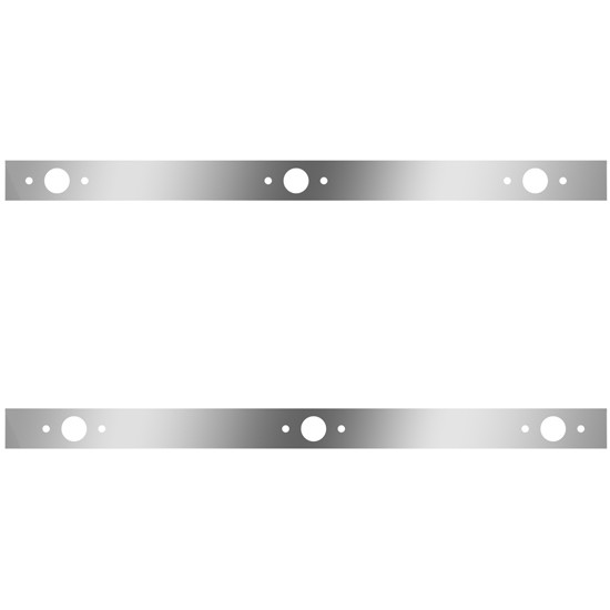 44 Inch Stainless Steel Cab Panels W/ 6 P1 Light Holes For International 9300 1985 - 2000
