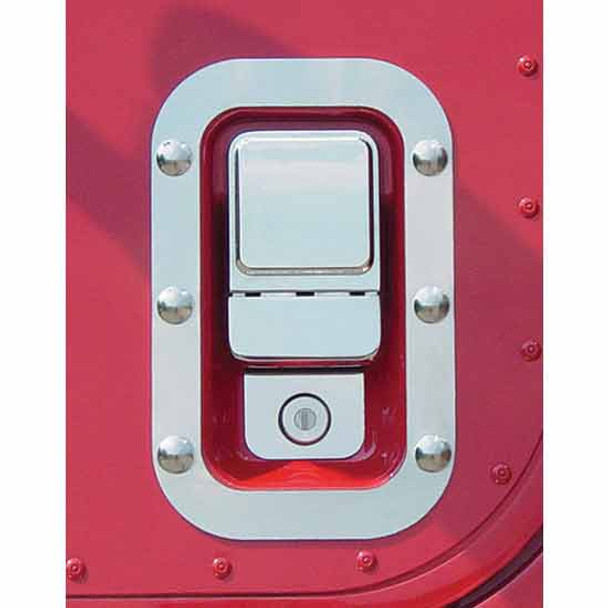 SS Exterior Cab Door Handle Surround With Dimples For International 9000 Series SS Exterior Cab Door Handle Surround With Dimples For International 9000 Series