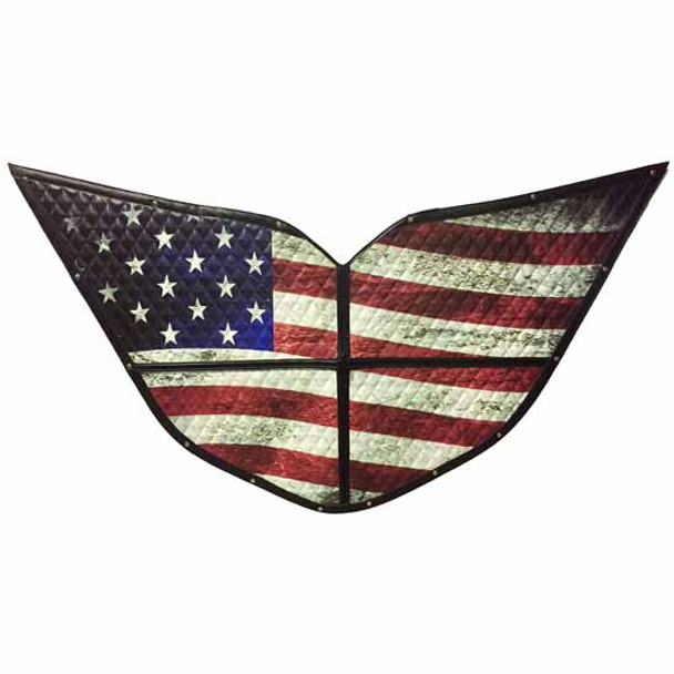 Mesh Old Glory Flag Bug Screen For International DuraStar, 4300, 4400, 8500 - Attaches By Snaps