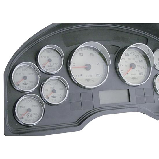 Chrome Small Gauge Bezel W/ Visor For International