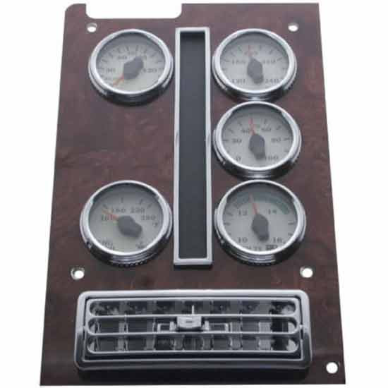 Chrome Rectangular Vertical Warning Light Panel Bezel For International 9200, 9300, 9400 & 9900