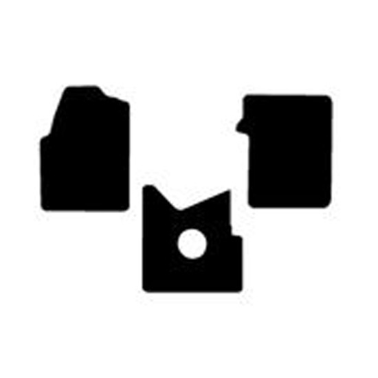 Black 3 PC Luxury Sport Carpet -Front & Middle Floor Mat Set For International ProStar W/ Automatic Transmission