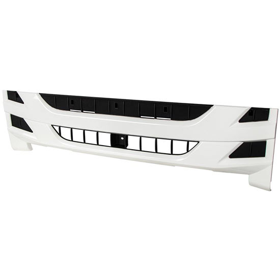 White ABS Plastic Narrow Front Grille With Black Opening Accent Replaces 8-98241-071 For Isuzu NPR