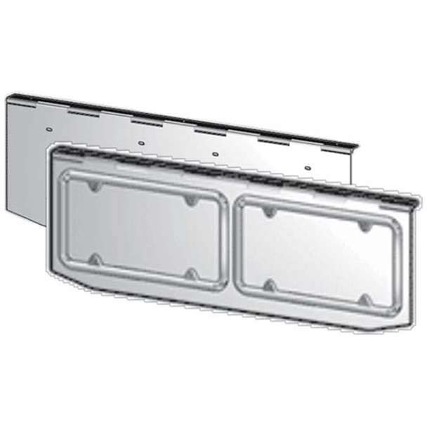 304 Stainless Steel Hinged Dual License Plate Holder With Angled Bottom Corners