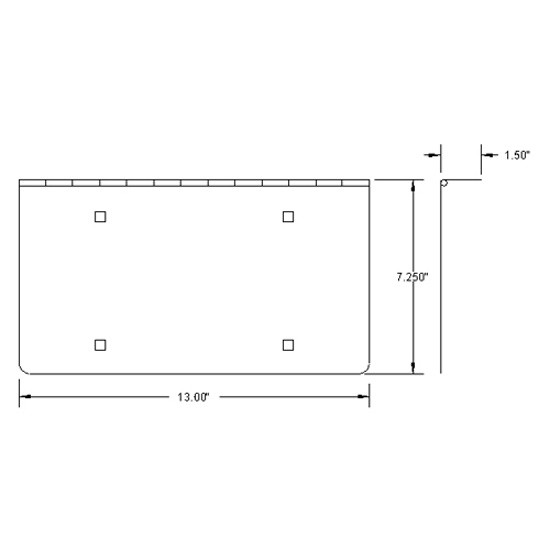 Stainless Steel One Plate License Plate Hanger
