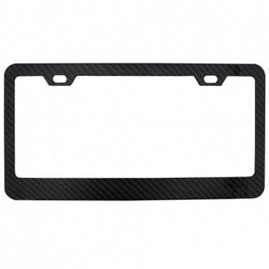 Carbon Fiber Style Wide Bottom License Plate Frame