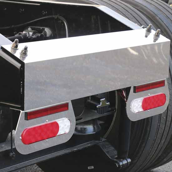 304 Stainless Steel Tail Light Brackets W/ Oval Back-Up Light Combo, Reflector