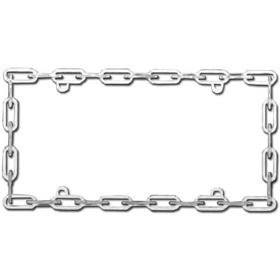 Stainless Steel Chain Link Style License Plate Frame