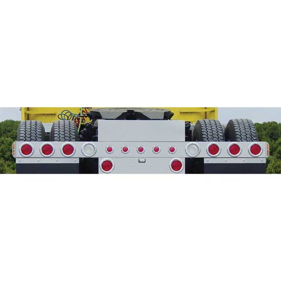 304 S.S. Rear Light Bar W/ 6 - 4 Inch, 5 - 2 Inch Red/Red LEDs, 2 - 4 Inch Back-Up Lights, 2 Super 21 Amber LEDs