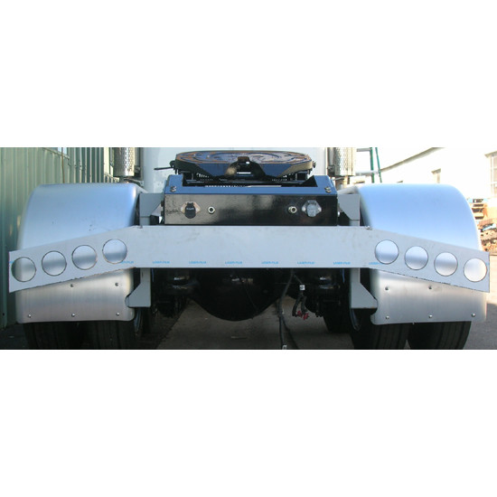 Stainless Steel Rear Bumper Light Bar W/ Angled Ends & 8 - 4 Inch