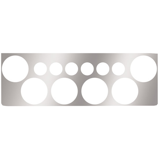 12 Inch Stainless Steel Rear Center Panel W/ 6 - 4 Inch, 6 - 2 Inch Light Holes, Back Plate