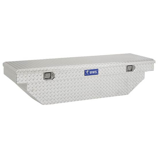 Bright Diamond Plate Aluminum Angled Crossover Tool Box- 60 Inch For Pickup Trucks