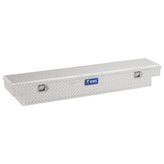 Bright Diamond Plate Aluminum Slim-Line Crossover Tool Box- 63 Inch For Pickup Trucks