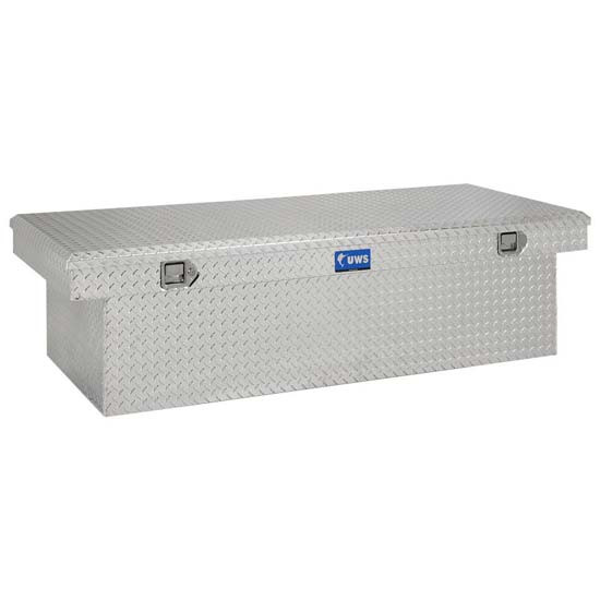Bright Diamond Plate Aluminum Deep Extra Wide Crossover Tool Box- 72 Inch For Pickup Trucks