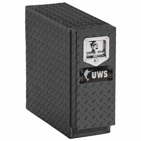 Gloss Black Diamond Plate Aluminum Drawer Truck Tool Box- 22 Inch